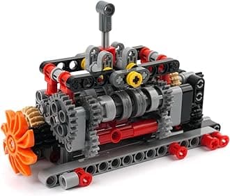 MOC Building Blocks 6 Speed Gearbox Model for Tech Vehicle Gear Shifting/Trendy Ornaments/Gift