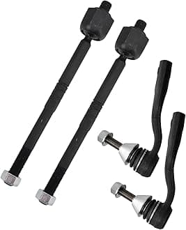 TRQ Inner and Outer Driver and Passenger Side Tie Rod Set 4 Piece Compatible with 12-15 Mercedes-Benz ML350 12-14 ML550 12-15 ML63 AMG 13-16 GL450 16-18 GLE350 17-19 GLS450