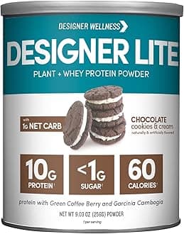 Designer Protein - Lite Low Calorie Natural Chocolate Cookies & Cream