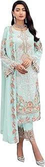 Indian/Pakistani Ethnic party wear Pant Style salwar kameez suit ready to wear for Women with dupatta-9117