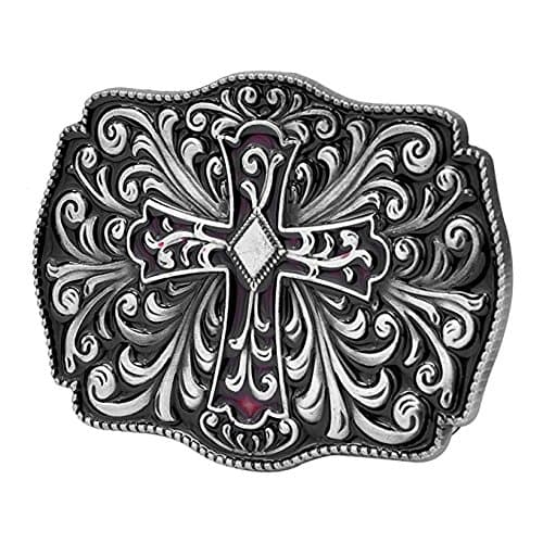 1 X Brand:e&b New Western 3d Cross & Flower Men Belt Buckle Oc-054rd
