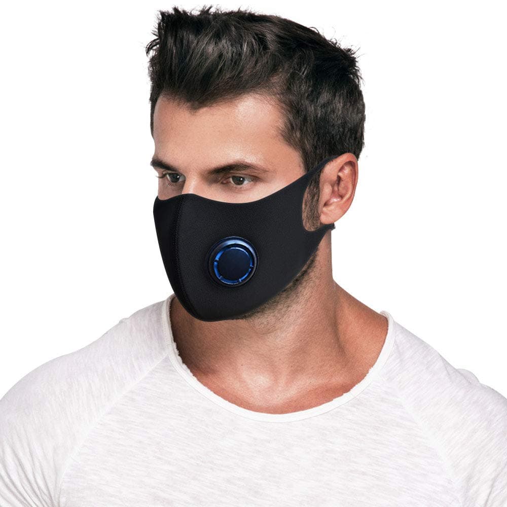 Dust Mask, Activated Carbon Dustproof Half face Mask with Airflow Valve for Exhaust Gas, Pollen Allergy, Flu Germs,PM2.5, Running, Cycling, Outdoor Activities