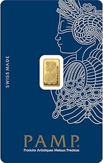 Generic 1 gram gold Pamp Suisse Fortuna Gold Minted Bar clear viewing window in gift pouch