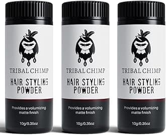Tribal Chimp Hair Styling Powder, All-day Invisible Hold Hair Volumizer and Texture Powder for Men and Women, Styling Powder with Matte Finish - 3-Piece Set, 10g