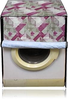 Star Weaves Waterproof Front Load Washing Machine Cover Suitable for Bosch 7.5 kg, 8 kg, 9 kg & 10 Kg (Floral Pink)