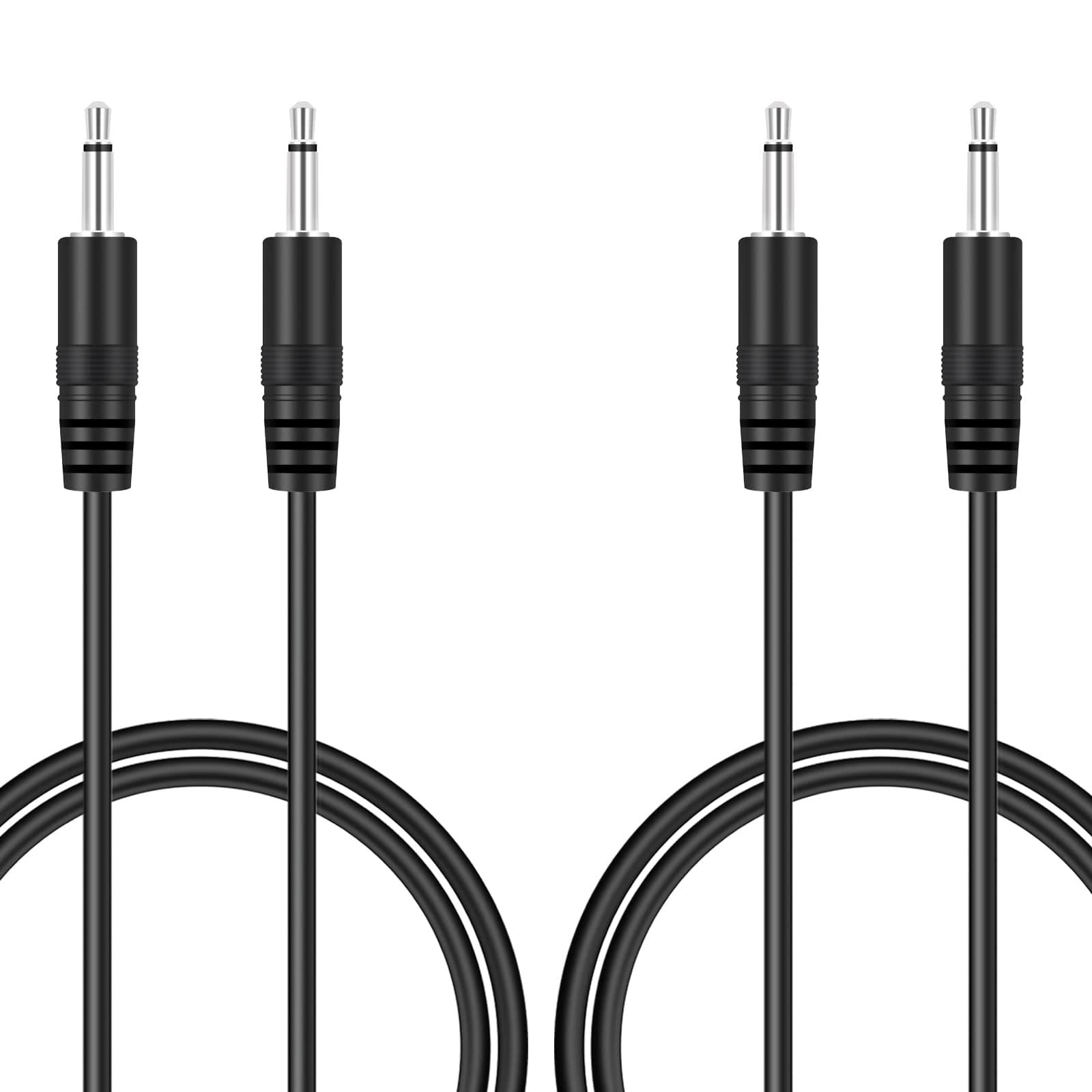 2 Pack 3ft 3.5mm 1/8" Male TS Mono Plug to 3.5mm Male Mono Jack Audio Cable