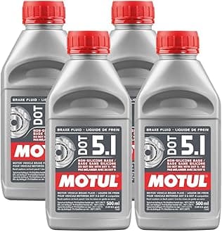Motul 100951 100% Synthetic Brake Dot 5.1 Brake Fluid 500 ml - 4 Pack