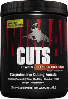ANIMAL Cuts Powder Orange Mango – All-in-One Formula with Over 4,000 mg of Active Ingredients per Serving, incl. Caffeine – Thermogenic Supplement to aid Weight Loss – 42 Servings