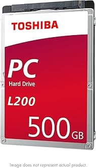 Toshiba America Electronic Components Inc L200 500GB Slim (7mm) SATA 5400RPM 8MB 2.5" Mobile Internal Hard Drive - 500 2.5 Internal Bare/OEM Drive HDWK105XZSTA