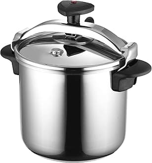 MAGEFESA Star Pressure Cooker, 12.7-Quart, 18/10 Stainless Steel, Works on Al...
