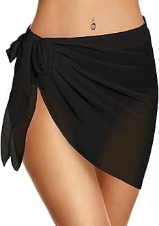 Swimsuit Coverups for Women Sarong Beach Bikini Wrap Sheer Short Skirt Chiffon Scarf for Swimwear