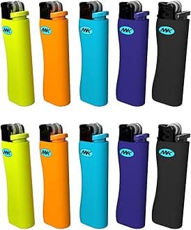 Lighter 9G Flint Strike Refillable Lighter, Ideal to use as Candle, BBQ Lighters, Butane Lighters, Classic Pocket Lighters, Matte Finish (ZY-9G-2PK)