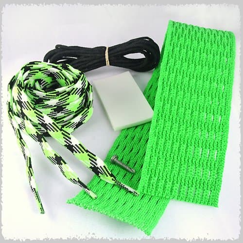 Stick Doctor Lacrosse Mesh Stringing Kit - The Riddler (Neon Green/Black/White)