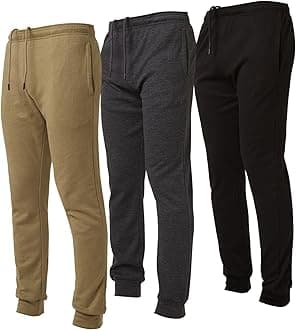 3 Pack Mens Lightweight Joggers for Men Casual Lounge Jogger Sweatpants with Pockets (SM - 4X)