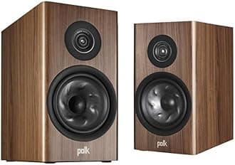 Polk Audio Reserve R200 Large Bookshelf Speaker for Dynamic, Detailed Home Theater Audio, 1" Pinnacle Ring Tweeter & 6.5" Turbine Cone Woofer, Dolby Atmos & IMAX Enhanced, Wall Mountable, Brown