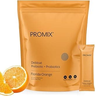 ProMix Nutrition Debloat Prebiotics and Probiotics with Baobab - Rich in Vitamin C, Bloating Relief, Immune Support - Orange - 30 Servings (Pack of 30)
