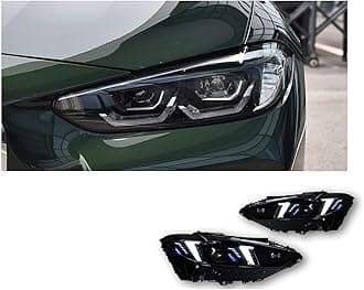 Car headlights, Car Headlights Compatible For BMW G82 4 Series G22 LED Headlight 2021-2024 Headlights DRL Turn Signal High Beam Fangs Style Projector Lens(Style 1)