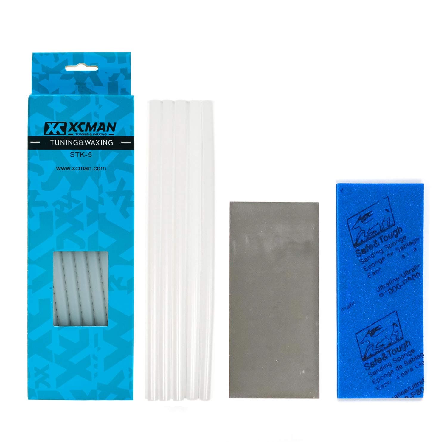 Alpine Freeride Snowboard Ski Base Ptex Base Repair Kit:5 ptex,Metal Scraper,Sanding Sponge