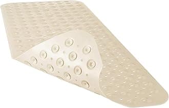 - Bath and Shower Safety Mats 40x16 inch, Non Slip with Suction Cups for Bathroom Stall and Tub Floor, Extra Large and Machine Washable, Drain Holes Keep Bathtub Clean, Beige