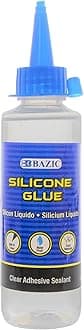 BAZIC Products Silicone Glue 3.38 Oz. (100 mL), Waterproof Crack Resistant, Quick Repair for Glass Window Plastic Kitchen, 1-Pack
