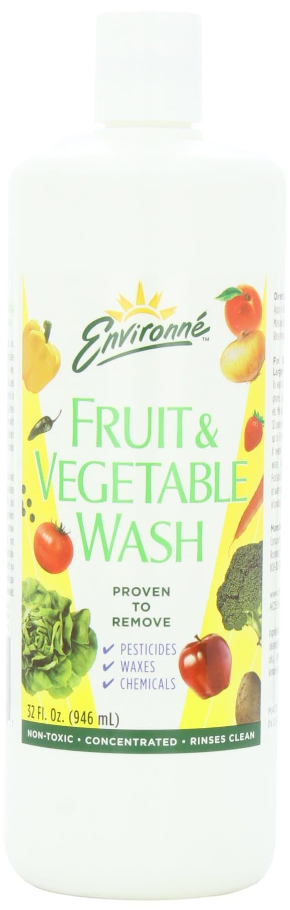 Environne Fruit & Vegetable Wash, 32-Ounce Bottles (Pack of 3)