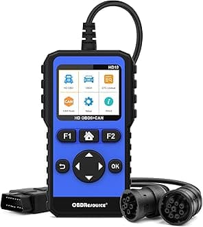 Full Systems Heavy Duty Truck Scanner Tool HD OBD/EOBD/OBD2 Automotive Scanner Diagnostic Tool for Truck & Car 2 in 1 Code Reader for Most 12V 24V Diesel Vehicles