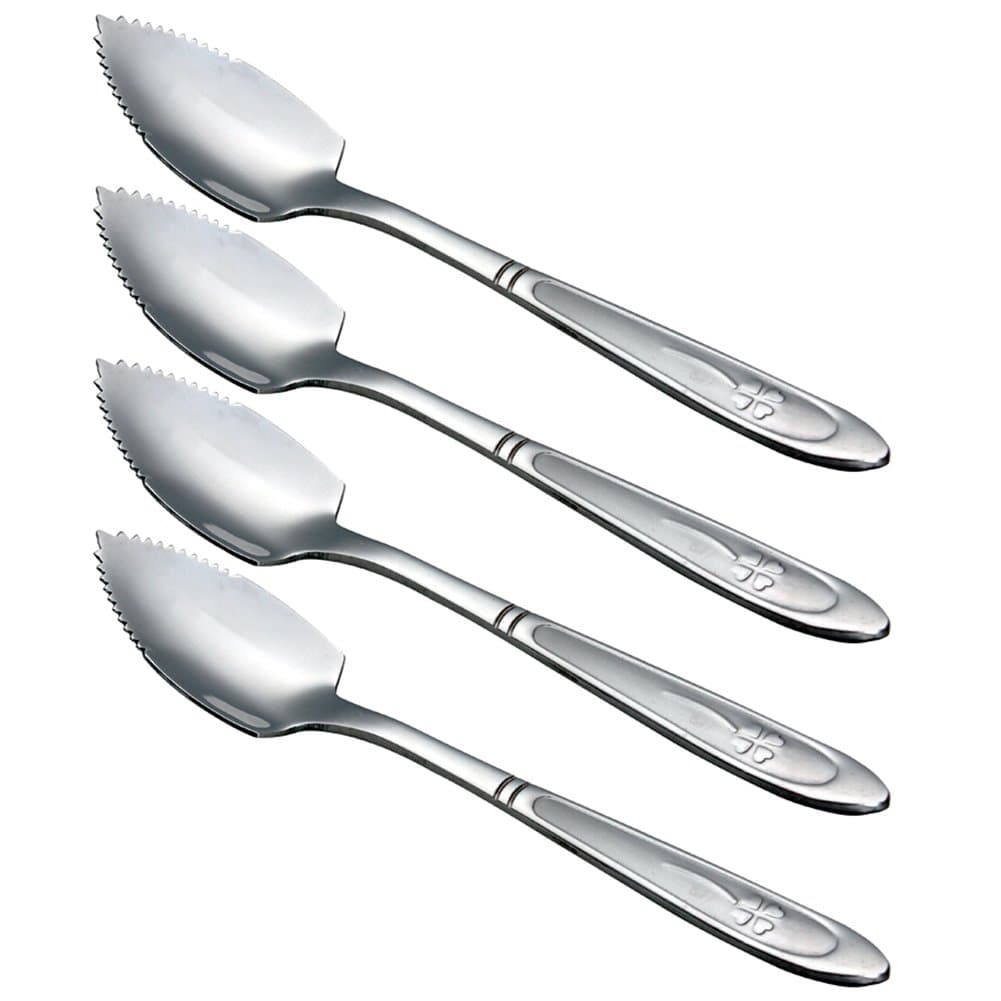 Grapefruit Spoons, Stainless Steel, 6-2/5-Inch, Set of 4 (Clover)