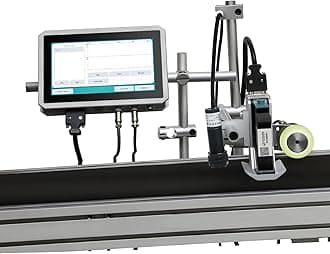 PEKOKO Automatic Online Inkjet Printer 7 inch Touch Screen High-Resolution Date Coder Barcodes Lot Codes Continuous Coding And Marking Machine System