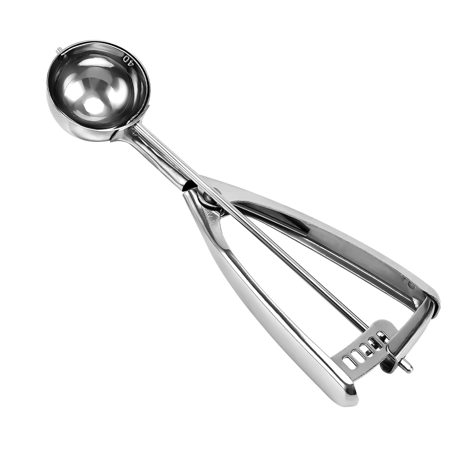 Medium Cookie Scoop, 2 Tbsp / 30ml / 1 oz, Size #40 Cookie Dough Scoop, Cookie Scoops for Baking, 1 25/32 inches / 4.5 CM Ball, 18/8 Stainless Steel, Secondary Polishing