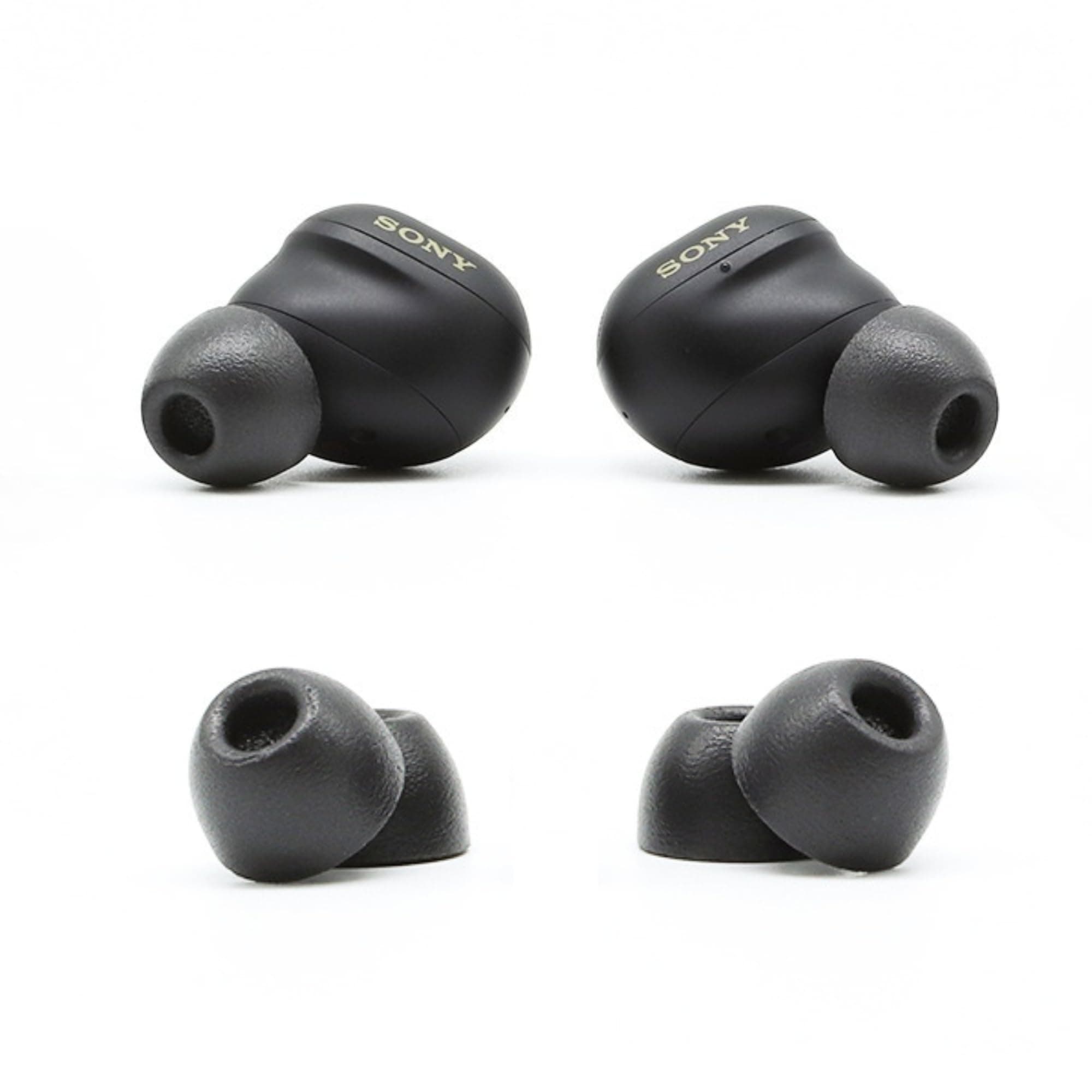 Foam Ear Tips for Sony TrueWireless Earbuds, Assorted S, M & L, 3 Pairs, Black - Ultimate Comfort, Unshakeable Fit, Memory Foam Earbud Tips, Earbud Replacement Tips, Made in The USA