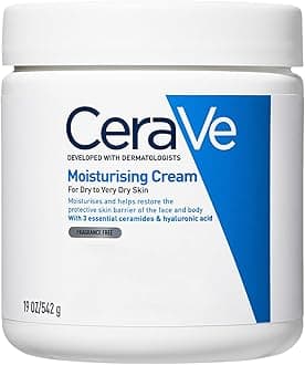 CeraVe Moisturising Cream for Dry to Very Dry Skin With 3 Essential Ceramides, Hyaluronic Acid, Face & Body Cream, Fast Absorbing, Dermatologist Developed, 562ml