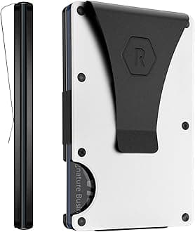 Wallet for Men - Slim Minimalist Compact Wallet and Card Holder, RFID Protected Front Pocket Wallets for Men with Integrated Money Clip (Polar White)