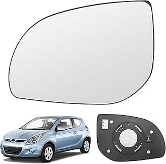 Mirror Glass Replacement for Hyundai i20 2008-2014, Exterior Mirror Glass Aspherical Adjustable (Left)