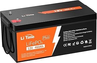 LiTime 12V 460Ah Group 8D LiFePO4 Lithium Battery, Built-in 250A BMS, Up to 15000 Cycles & 10 Years Lifetime, 5888Wh High Energy for RV, Solar, Marine, Off-Grid, and Backup Power Systems