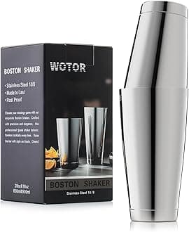 WOTOR Boston Cocktail Shaker Set, 530ml & 830ml Stainless Steel Weighted Shaker Tins, Professional Bar Tools for Bartender, Metal Mixer for Martini & Cocktails