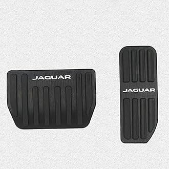 Aluminium alloy Gas Accelerator Pedal Covers, Anti-Slip No Drilling Brake Foot Pedal Pads Kit accessories 2 pieces/set(black) for Jaguar F-PACE(2017- 2020) E-PACE(2018-2020) I-PACE(2019-2020) XE XF
