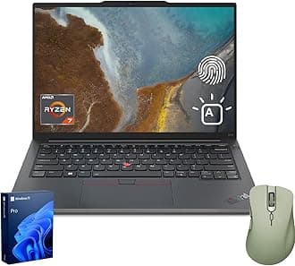 ThinkPad E14 Gen 6 Business Laptop, 14" FHD+ Display, AMD Ryzen 7 7735U, 16GB DDR5 RAM, 512GB SSD, Fingerprint, Backlit Keyboard, HDMI, Webcam, Wi-Fi 6, Windows 11 Pro, with Bundle