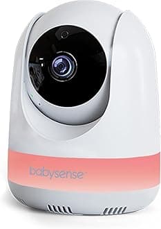 MaxView Baby Video Monitor, Pan-Tilt Remote Zoom, Two-Way Talk Audio, Long Range, Night Vision, RGB Night Light, Lullabies, Temperature Monitoring