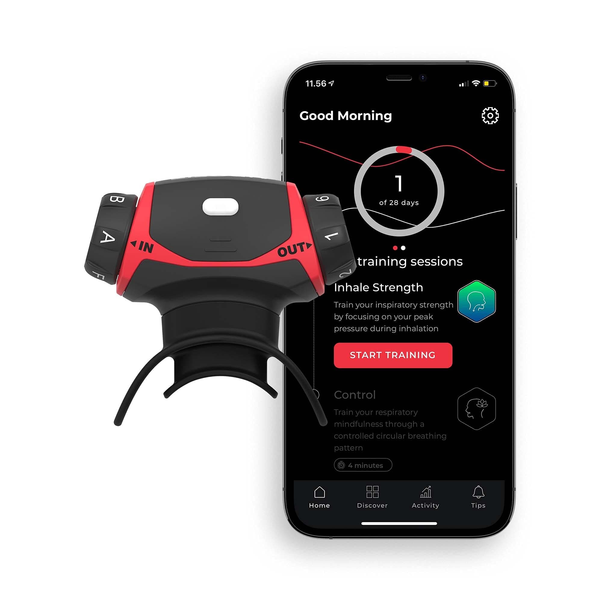 Pro ™ Smart Breathing Trainer for Lungs Created by The Most Recognized Breathing Experts On The Planet | Breathing Exercise Device - Perfect for Everyone Seeking Better Fitness and Strength