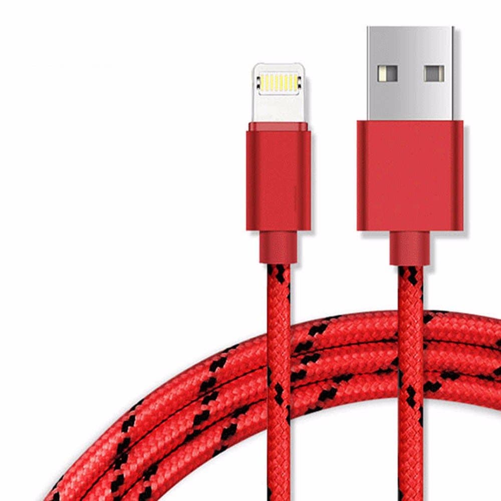 2pcs Apple data line _ Andrews combo data cable multi-function charging line,gules