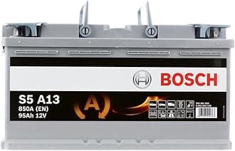 Bosch S5A13 - car battery - 95A/h - 850A - AGM technology - adapted for vehicles with Start/Stop system