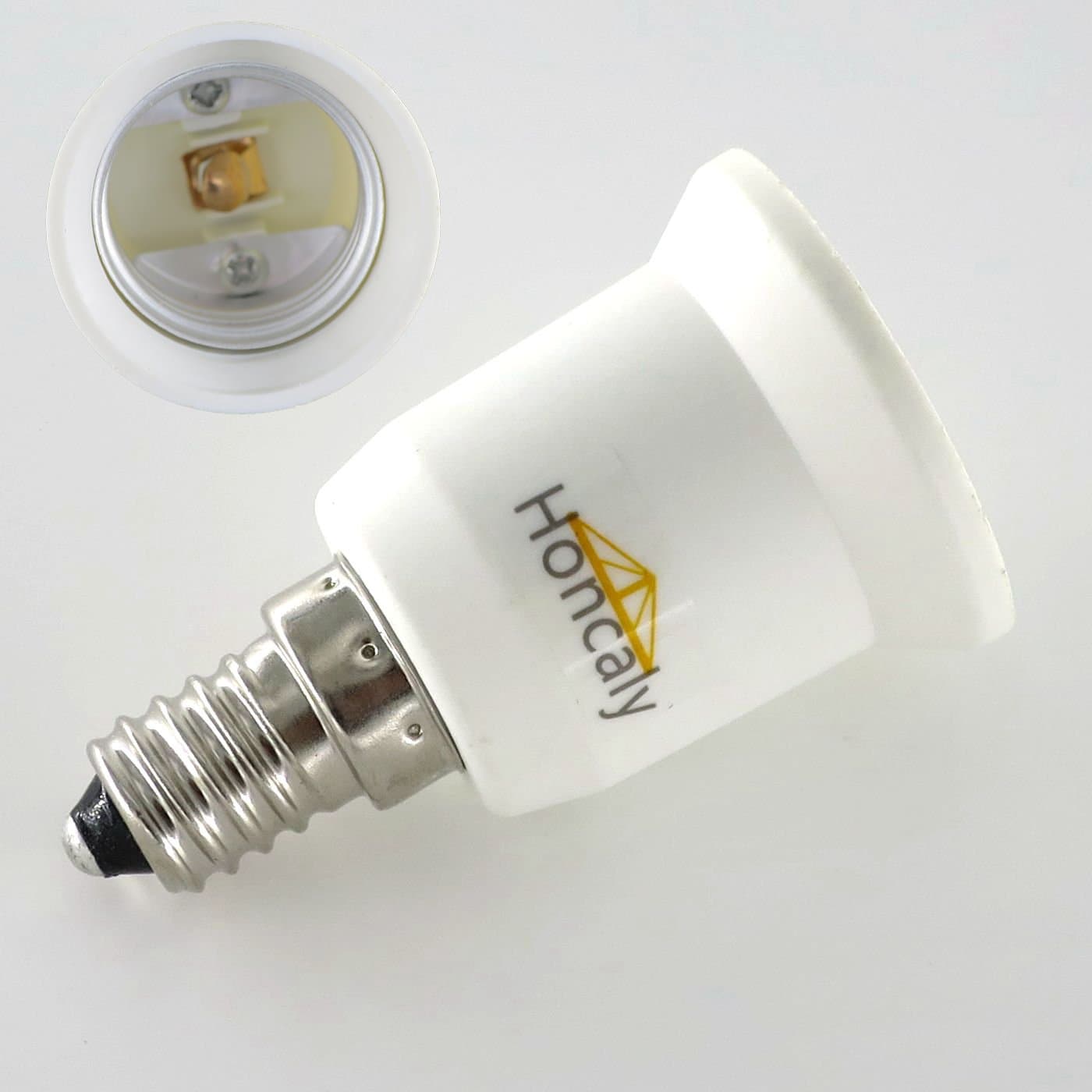 Honcaly 10pcs E14 to E27 Bulb Base Lamp Base Lamp Socket Adapter