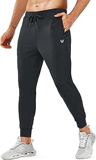 Men's Joggers Pants with Zipper Pockets Lightweight Sweatpants Athletic Running Workout Track Pants for Men