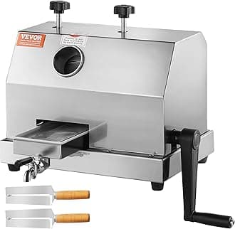VEVOR Commercial Sugar Cane Juicer, 110LBS/H High Output Sugarcane Juicer Machine with 3 Stainless Steel Rollers, 2.4" Large Inlet, Manual Sugarcane Juice Extractor Squeezer for Home/Commercial Use