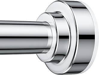 TEECK Shower Curtain Rod, 32-43 inch Adjustable Spring Tension Curtain Rod, Never Rust Anti-Slip Shower Curtain Rod for Bathroom, No Drilling, Never Collapse, Easy to Use, Silver