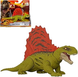 Mattel Jurassic World New Ruler Real Mini Action Figure Damage! Demetrodon [Total Length: Approx. 7.9 inches (20 cm)] [3 years and up] GWN15 Green, Medium