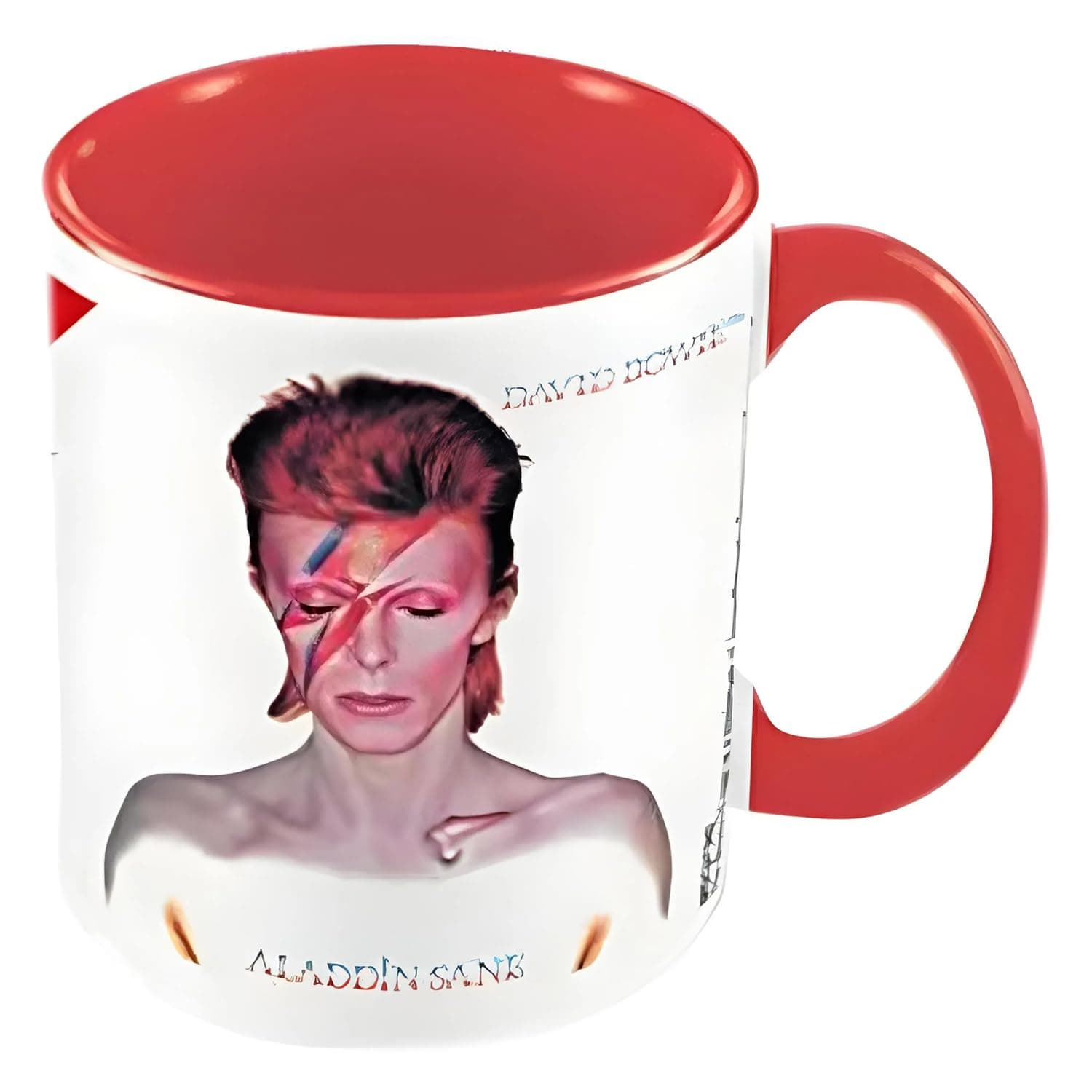 David Bowie Mug in Presentation Gift Box (Red Aladdin Sane Design) 11oz Ceramic Mug - Official Merchandise