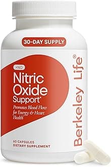 Berkeley Life Nitric Oxide Support Supplement - Nitric Oxide Booster for Men & Women - Blood Flow & Circulation with Beet Root Powder to Support Energy, Heart Health & Healthy Blood Pressure- 60 Count