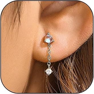 Helix Dangle Earring for Women Helix Piercing Jewelry Flat Back Earrings Hypoallergenic Cartilage Earring Forward Helix Earrings Jewelry