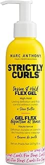 Marc Anthony Hair Styling Gel for Curly Hair, Strictly Curls - Long Lasting Strong Hold Curl Defining Hair Gel for Medium & Coarse Curls - Added Shine & No Flaking - Hair Products Reduces Frizz
